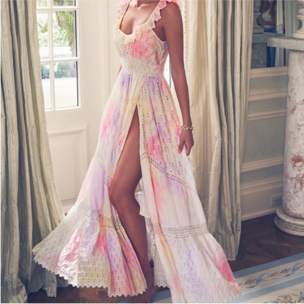 LOVESHACKFANCY Tie Dye Maxi Dress Founder Favorite - Picture 3 of 13